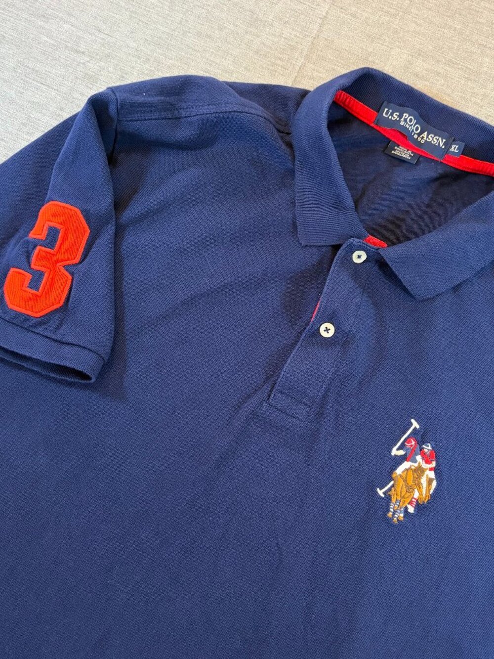 US Polo Assn Big Pony Number 3 Men's Blue Polo XL